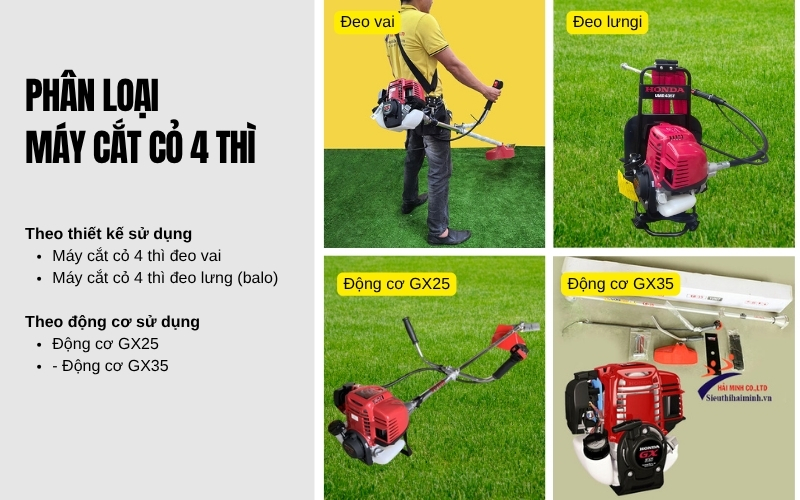 Phân loại máy cắt cỏ 4 thì phổ biến hiện nay