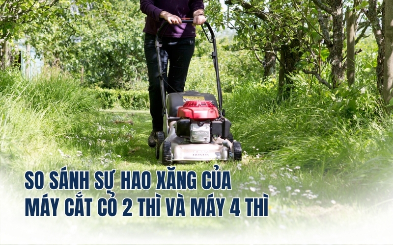 So Sánh Sự Hao Xăng Của Máy Cắt Cỏ 2 Thì Và Máy 4 Thì
