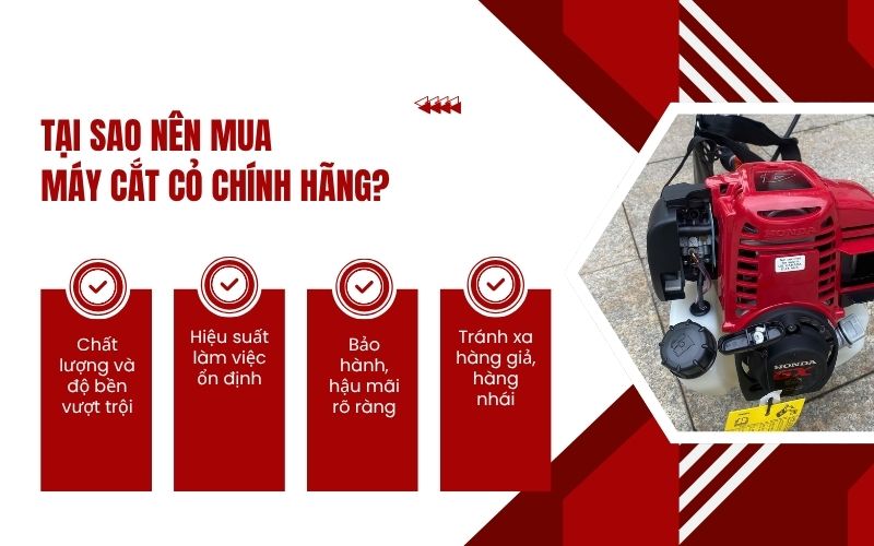 Tại sao nên mua máy cắt cỏ chính hãng?
