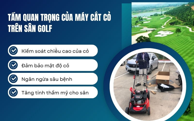 Tầm quan trọng của máy cắt cỏ trên sân golf