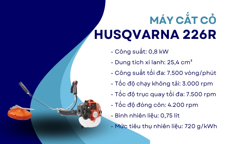 Thông số kỹ thuật của Máy cắt cỏ Husqvarna 226R