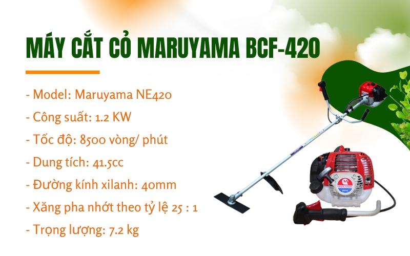 Thông số kỹ thuật của Máy cắt cỏ Maruyama BCF-420