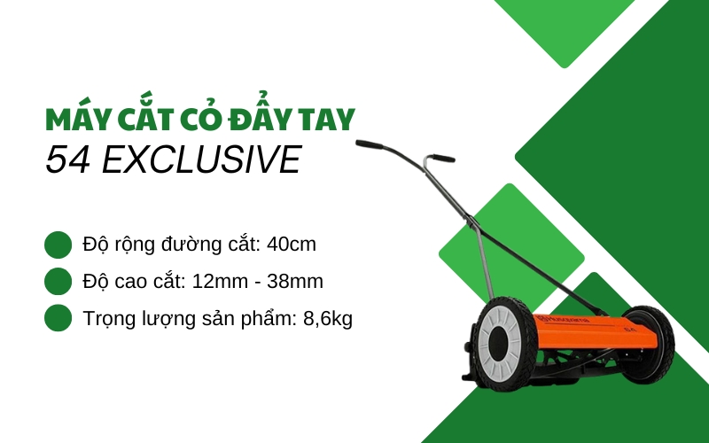 Thông số kỹ thuật của Máy cắt cỏ đẩy tay 54 Exclusive