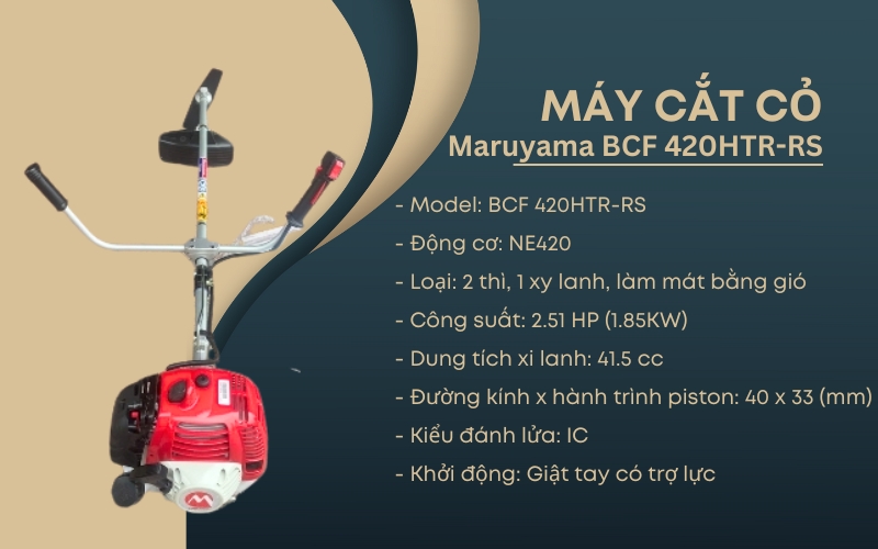 Thông số kỹ thuật của máy cắt cỏ Maruyama BCF 420HTR-RS