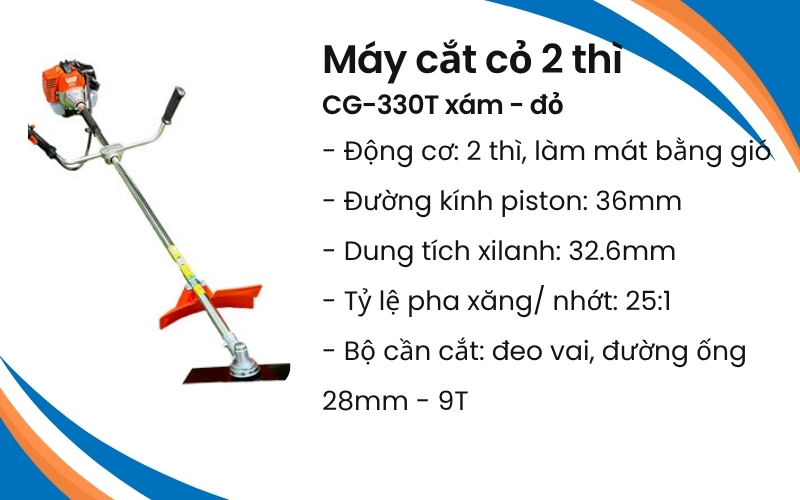 Thông số máy cắt cỏ 2 thì CG-330T
