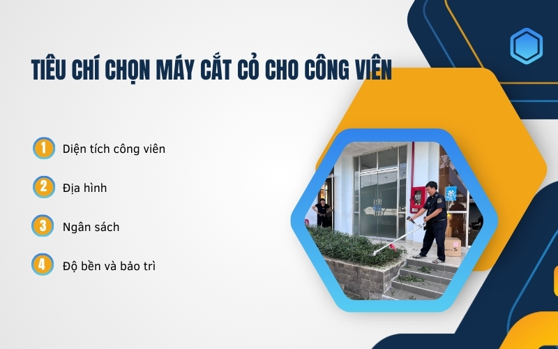 Tiêu chí chọn máy cắt cỏ cho công viên