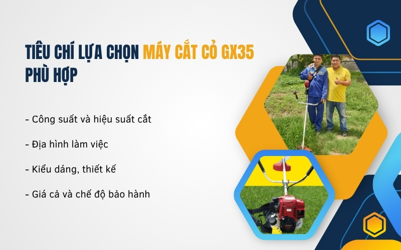 Tiêu chí lựa chọn máy cắt cỏ GX35 phù hợp