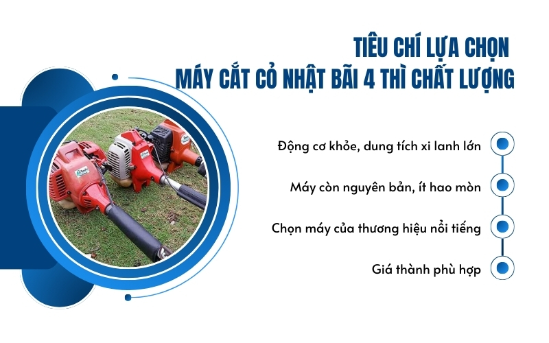 Tiêu chí lựa chọn máy cắt cỏ Nhật bãi 4 thì chất lượng