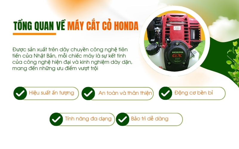 Tổng quan về máy cắt cỏ Honda