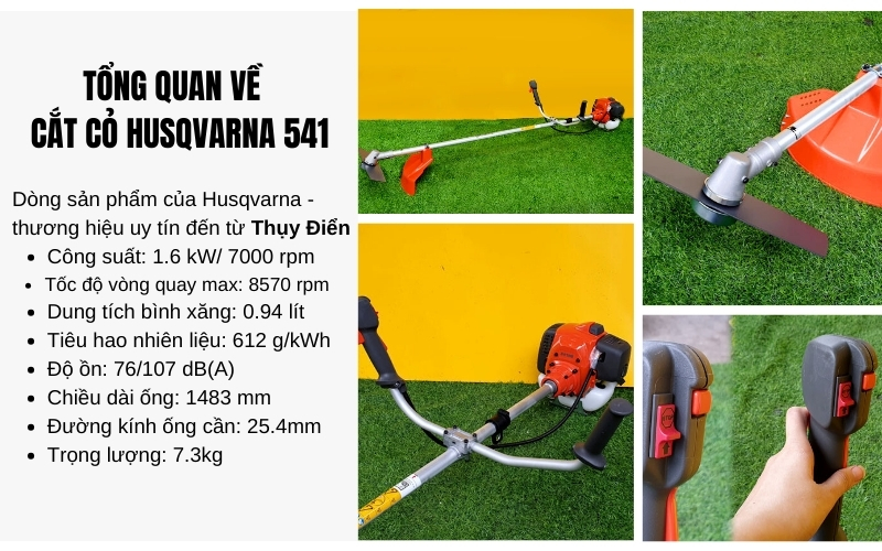 Tổng quan về máy cắt cỏ Husqvarna 541