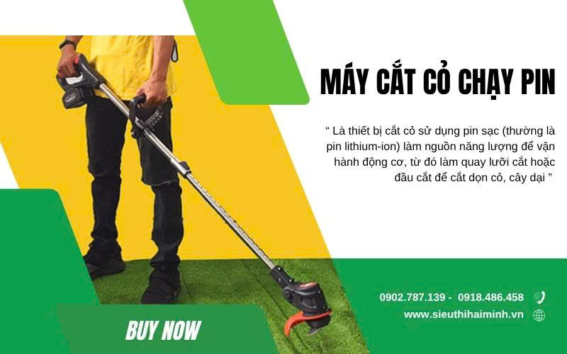 Tổng quan về máy cắt cỏ chạy pin