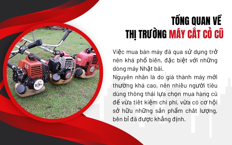 Tổng quan về thị trường máy cắt cỏ cũ