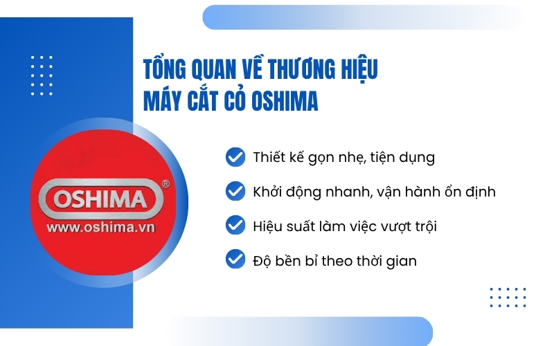 Tổng quan về thương hiệu máy cắt cỏ Oshima