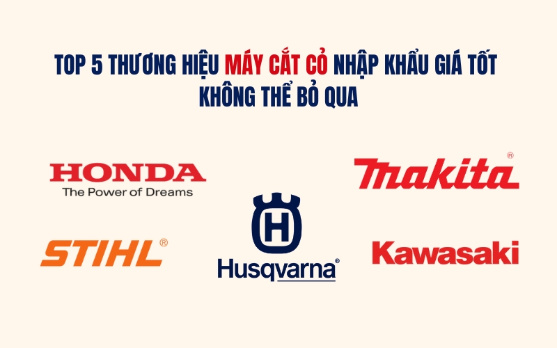 Top 5 thương hiệu máy cắt cỏ nhập khẩu giá tốt không thể bỏ qua