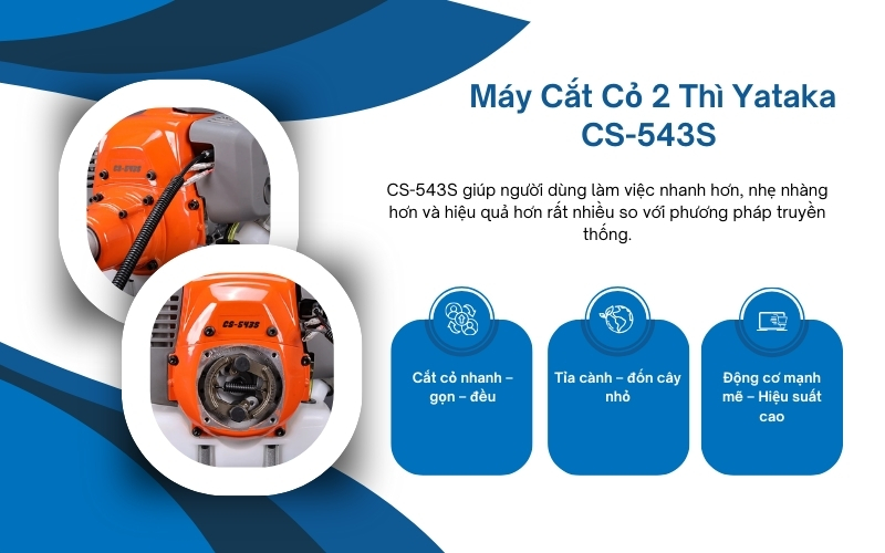 Ưu điểm của máy cắt cỏ Yataka CS-543S