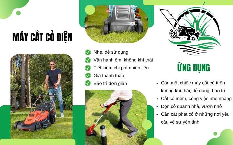 Ưu điểm vượt trội của máy cắt cỏ bằng điện
