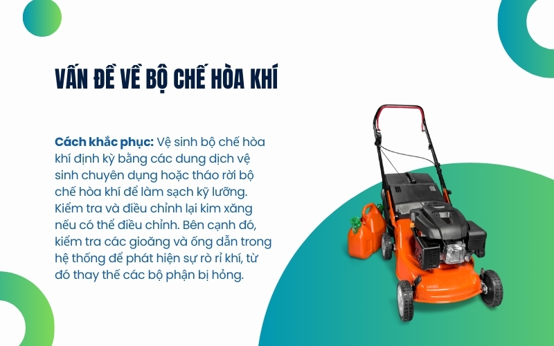 Vấn đề về bộ chế hòa khí
