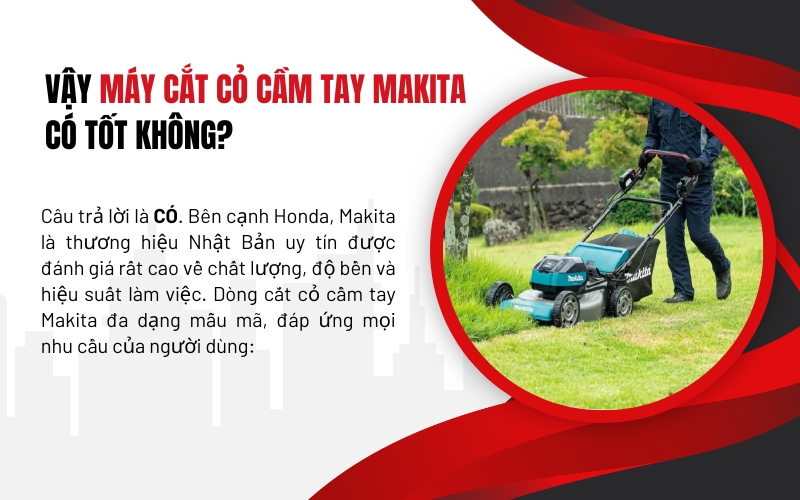 Vậy máy cắt cỏ cầm tay Makita có tốt không?