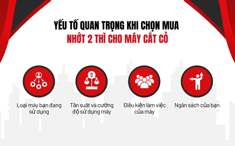 Yếu tố quan trọng khi chọn mua nhớt 2 thì cho máy cắt cỏ