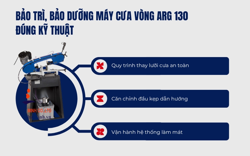 Bảo trì, bảo dưỡng máy cưa vòng ARG 130 đúng kỹ thuật