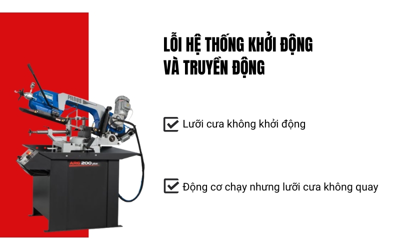 Lỗi hệ thống khởi động và truyền động