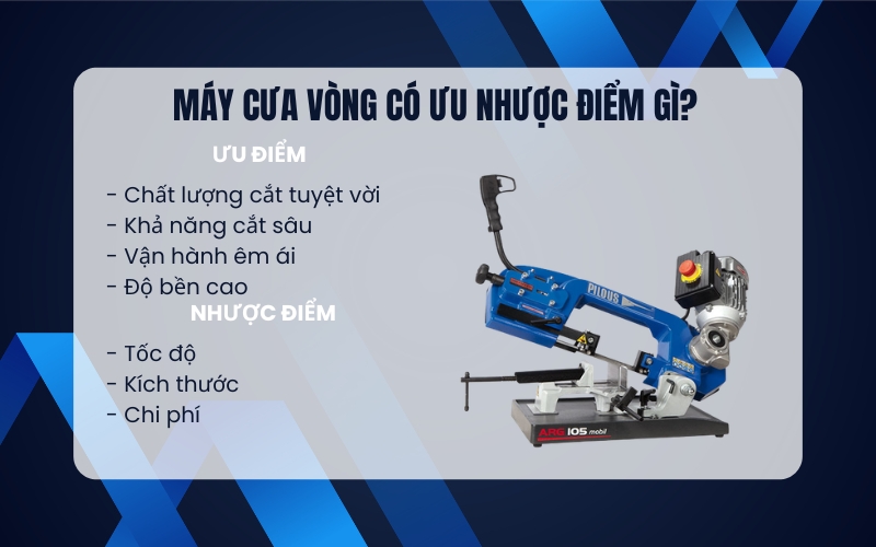Máy cưa vòng có ưu nhược điểm gì?