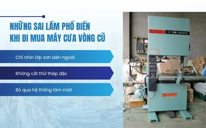 Những sai lầm phổ biến khi đi mua máy cưa vòng cũ