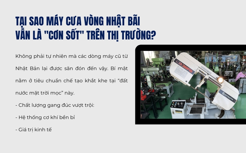 Tại sao máy cưa vòng Nhật bãi vẫn là 
