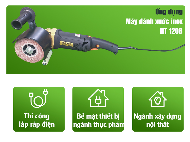 Ứng dụng của máy đánh xước inox HT 120B