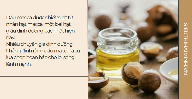 Dầu macca có tốt không? Giá trị dinh dưỡng