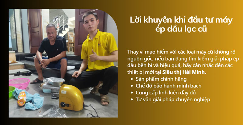 Lời khuyên khi đầu tư máy ép dầu lạc cũ