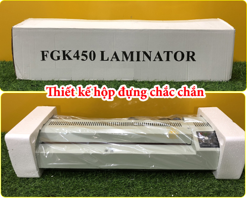 Máy ép plastic khổ A2 Laminator FGK450 hộp đựng chắc chắn