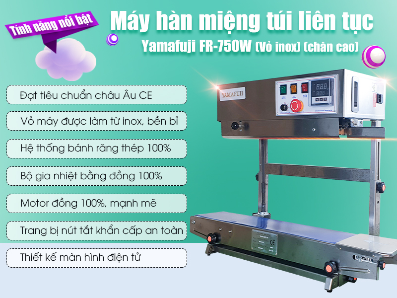 Tính năng nổi trội của máy hàn miệng túi FR-750W