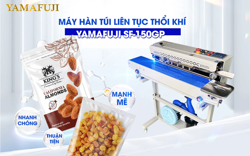 giới thiệu Máy hàn túi liên tục thổi khí Yamafuji SF-150GP