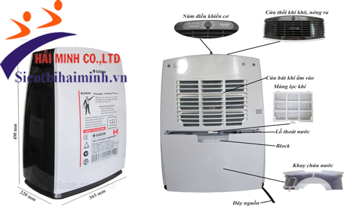 cấu tạo Máy Hút Ẩm EDISON ED-12B