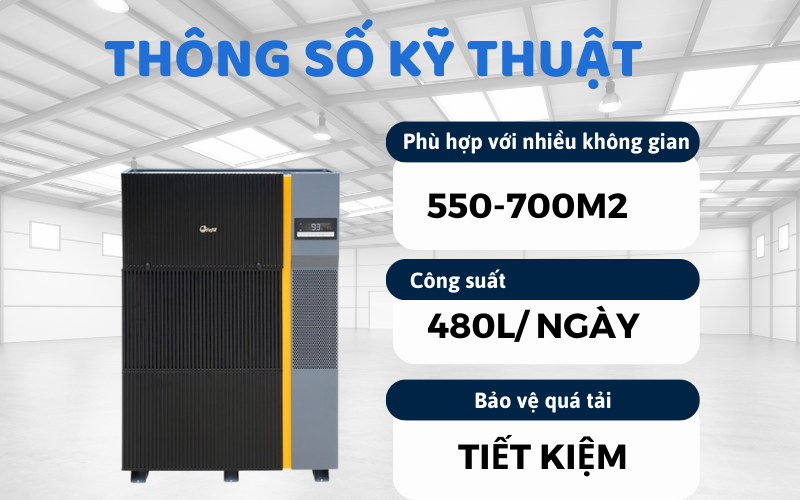 Máy hút ẩm công nghiệp Fujie HM-6480EN