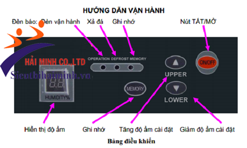 bảng điều khiển máy hút ẩm công nghiệp Harison HD-504B