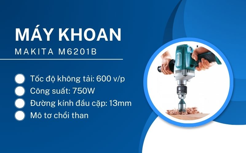 Máy khoan MAKITA M6201B / 13MM-750W