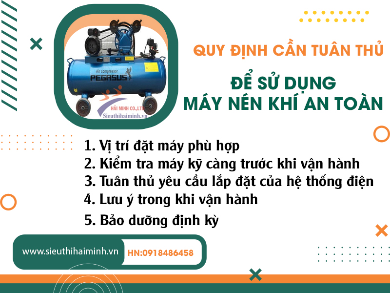 5 Quy Định Cần Tuân Thủ Để Sử Dụng Máy Nén Khí An Toàn