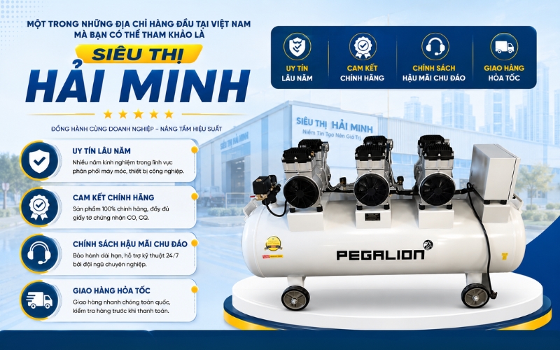 Địa chỉ mua Máy nén khí Pegalion TM-OF1100*3-180L chính hãng, giá tốt