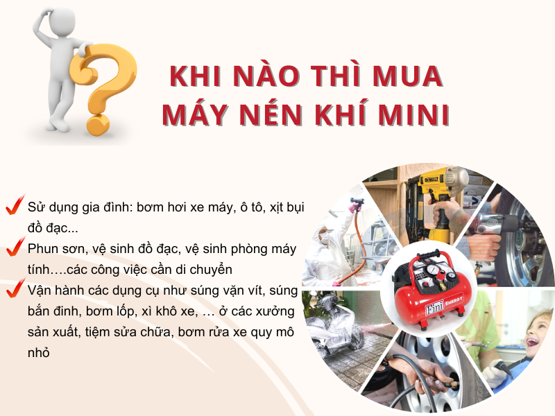 Khi nào thì mua máy nén khí mini