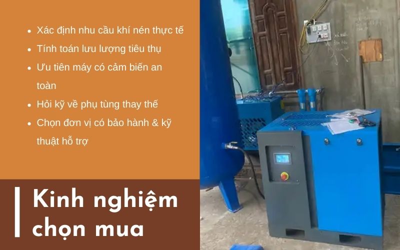 Kinh nghiệm chọn mua máy nén khí trục vít TMPM-20HP