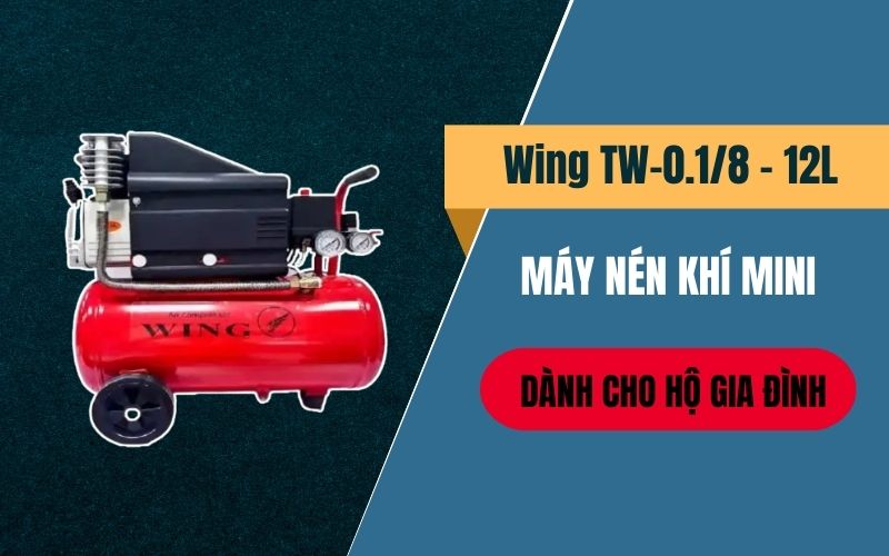 Máy nén khí đầu liền Wing TW-0.1/8 - 12L