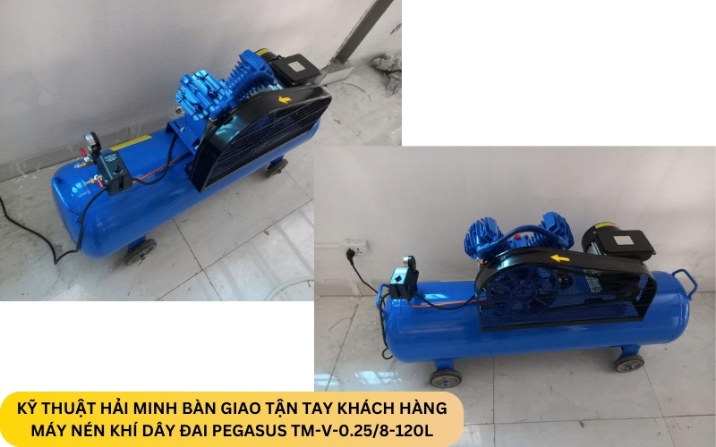Máy nén khí dây đai Pegasus TM-V-0.25/8-120L