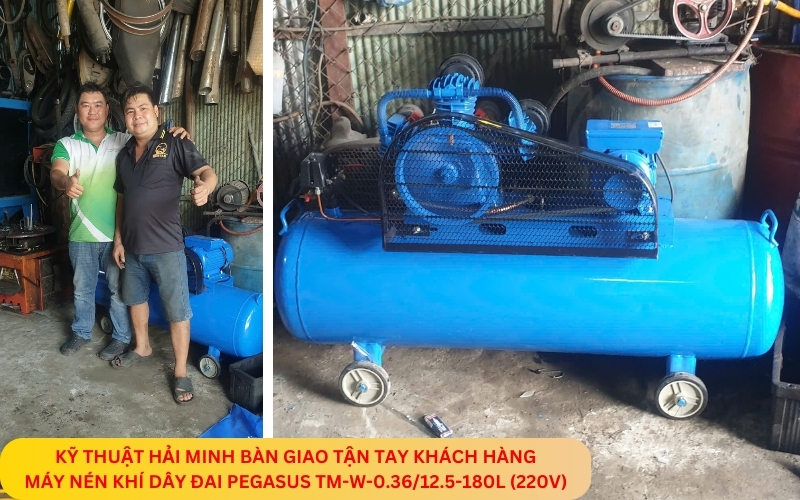 Máy nén khí dây đai Pegasus TM-W-0.36/12.5-180L (220V)