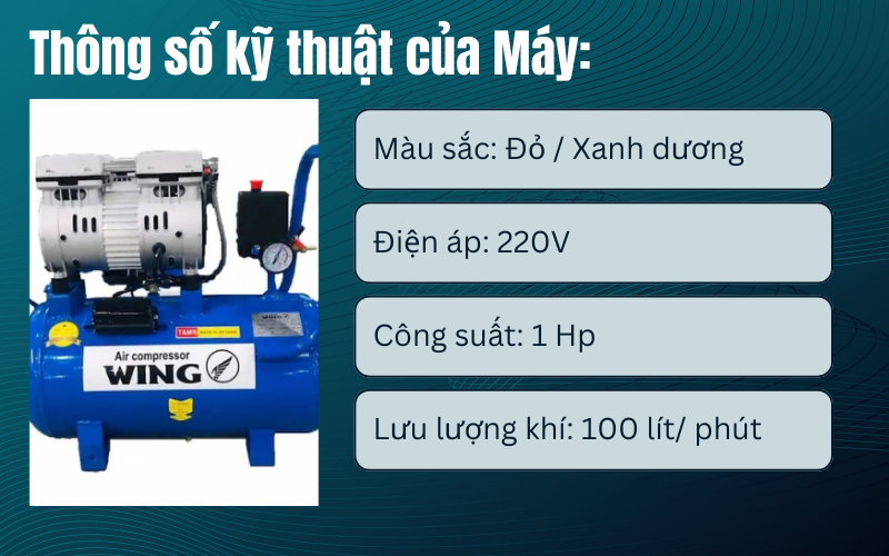 Máy nén khí không dầu giảm âm WING-OF750-30L