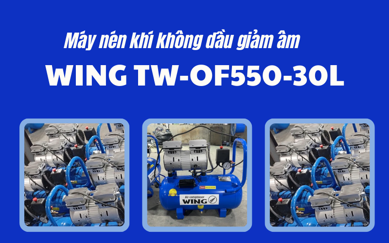Máy nén khí không dầu giảm âm WING TW-OF550-30L