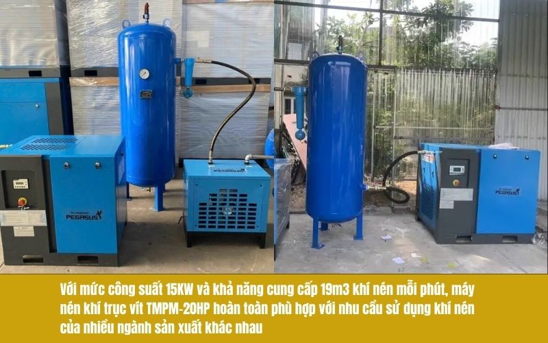 Ưu điểm nổi bật của máy nén khí trục vít TMPM-20HP