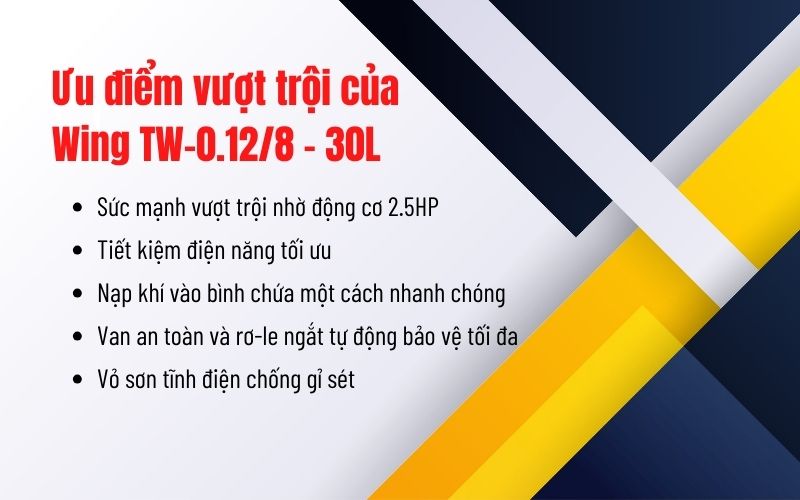 Ưu điểm vượt trội của Wing TW-0.12/8 - 30L