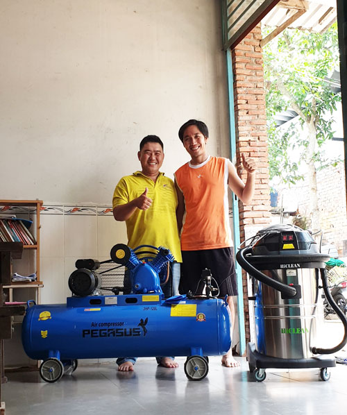 Kỹ thuật Hải Minh bàn giao máy nén khí Pegasus bán chạy cho khách hàng